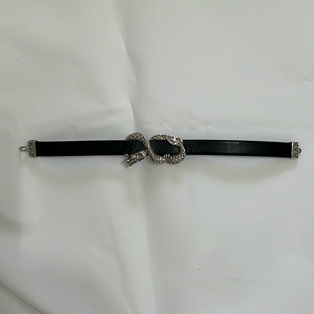 John Hardy Legend NAGA DRAGON Sterling Silver and leather bracelet